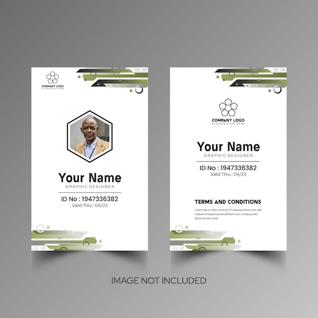 Modelo de diseño simple de nombre y tarjeta de identificación 9