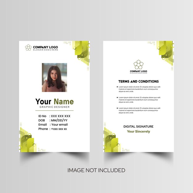 Modelo de diseño simple de nombre y tarjeta de identificación 9