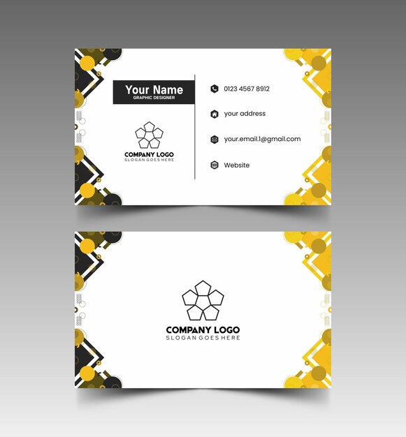 Modelo de diseño simple de nombre y tarjeta de identificación 9