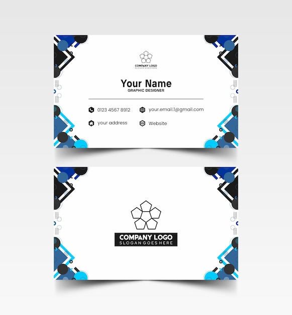 Modelo de diseño simple de nombre y tarjeta de identificación 9