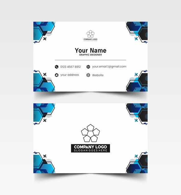 Modelo de diseño simple de nombre y tarjeta de identificación 9