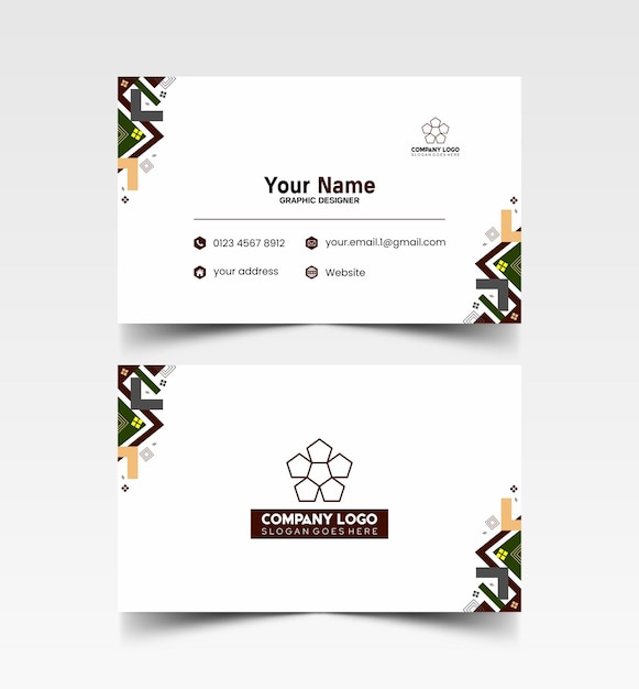 Modelo de diseño simple de nombre y tarjeta de identificación 9