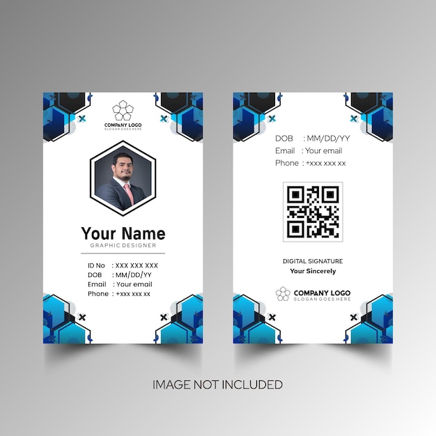 Modelo de diseño simple de nombre y tarjeta de identificación 9