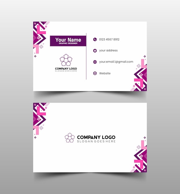 Modelo de diseño simple de nombre y tarjeta de identificación 9