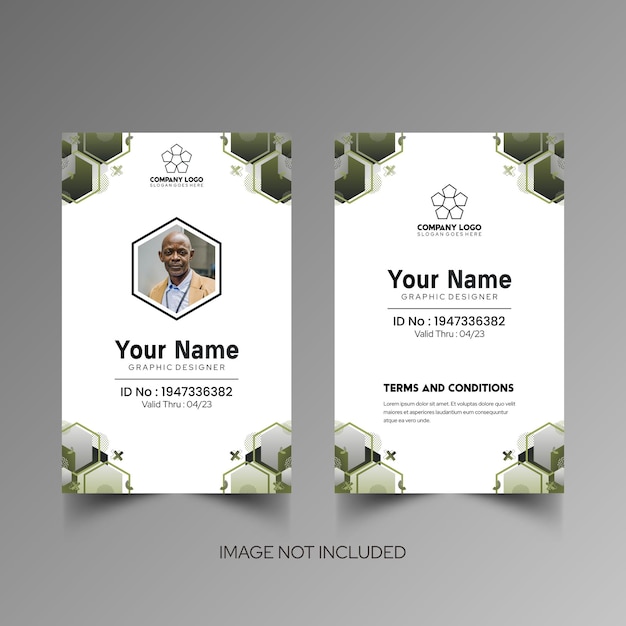 Modelo de diseño simple de nombre y tarjeta de identificación 9