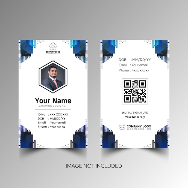 Modelo de diseño simple de nombre y tarjeta de identificación 9