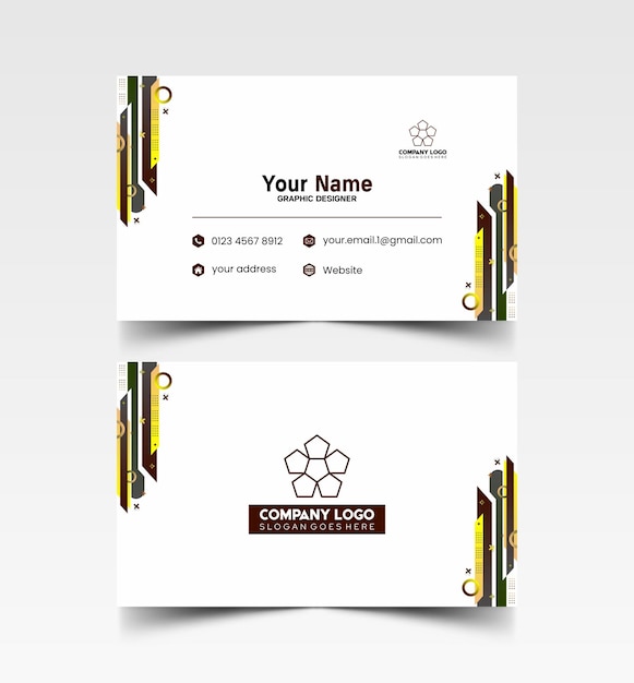 Modelo de diseño simple de nombre y tarjeta de identificación 9