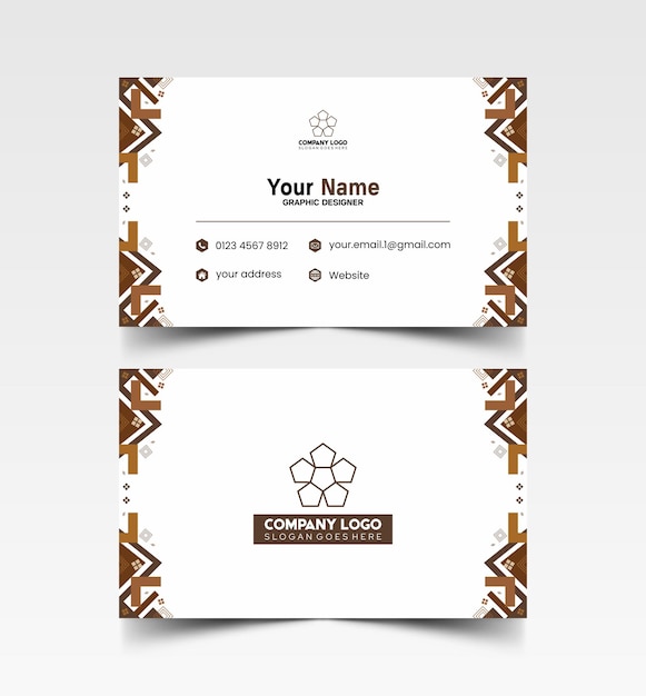 Modelo de diseño simple de nombre y tarjeta de identificación 9