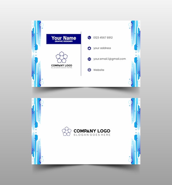 Modelo de diseño simple de nombre y tarjeta de identificación 9