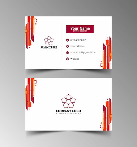 Modelo de diseño simple de nombre y tarjeta de identificación 9