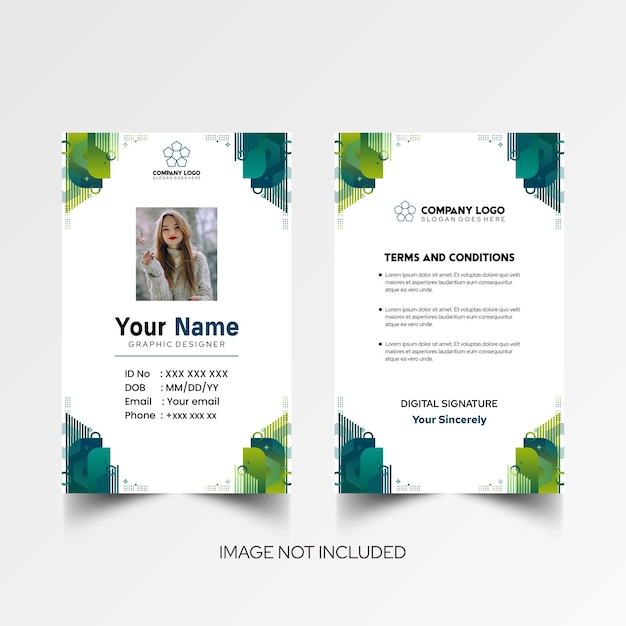 Modelo de diseño simple de nombre y tarjeta de identificación 9