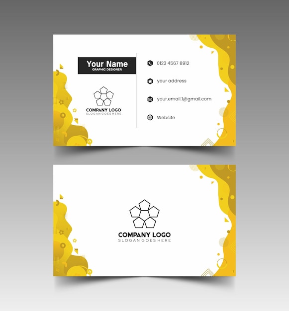 Modelo de diseño simple de nombre y tarjeta de identificación 9