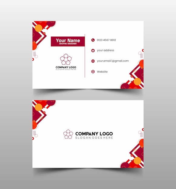 Modelo de diseño simple de nombre y tarjeta de identificación 9
