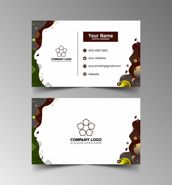 Modelo de diseño simple de nombre y tarjeta de identificación 9