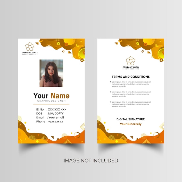 Modelo de diseño simple de nombre y tarjeta de identificación 9