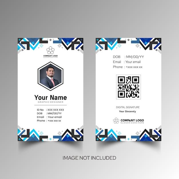 Modelo de diseño simple de nombre y tarjeta de identificación 9