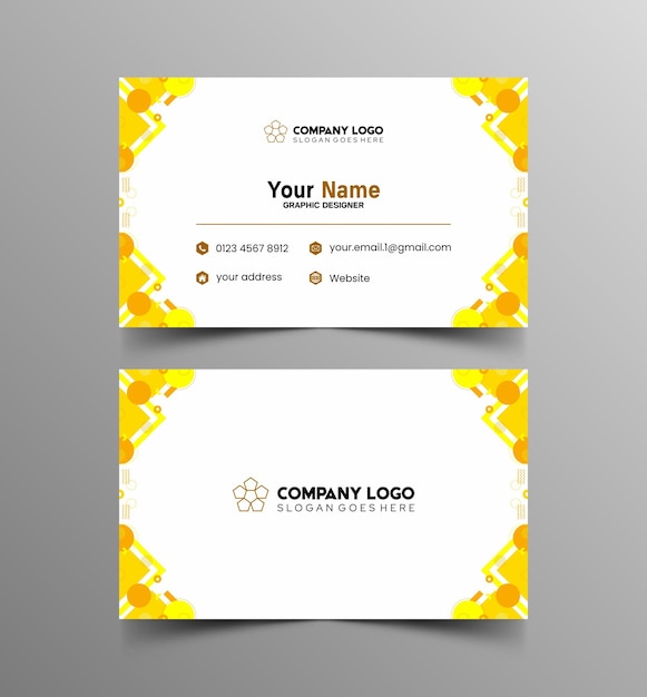 Modelo de diseño simple de nombre y tarjeta de identificación 9