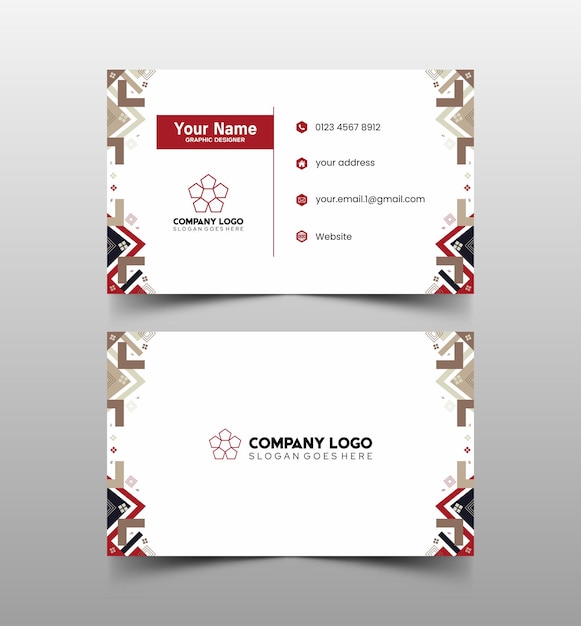 Modelo de diseño simple de nombre y tarjeta de identificación 9