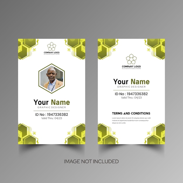 Modelo de diseño simple de nombre y tarjeta de identificación 9