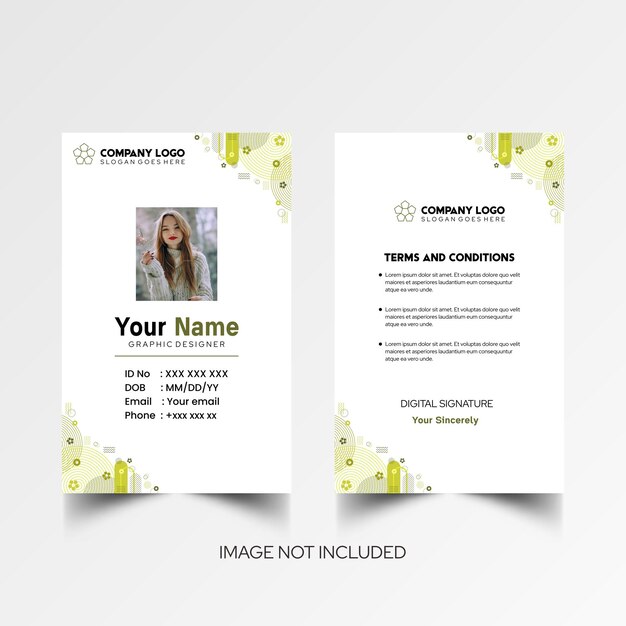 Modelo de diseño simple de nombre y tarjeta de identificación 9