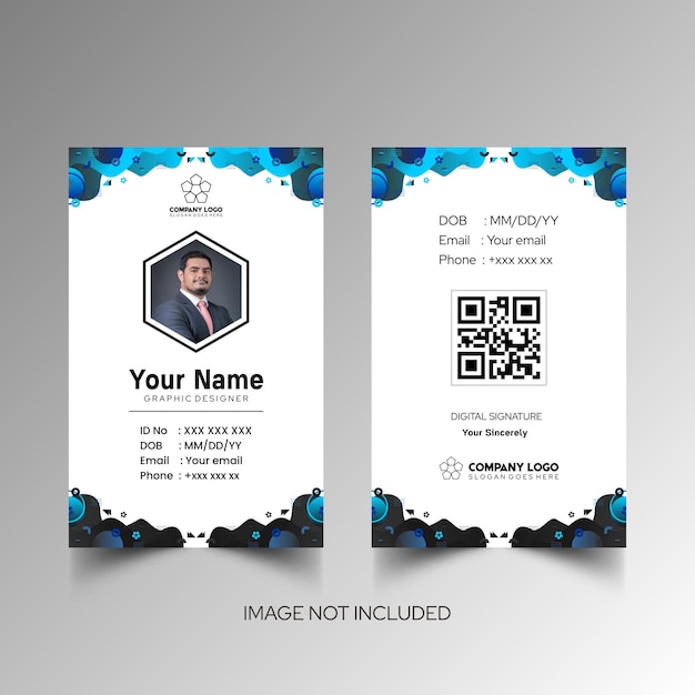Modelo de diseño simple de nombre y tarjeta de identificación 9