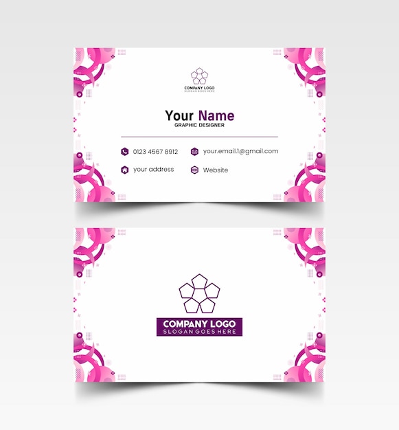 Modelo de diseño simple de nombre y tarjeta de identificación 9
