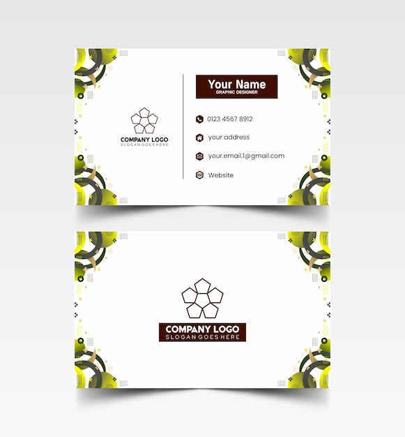 Modelo de diseño simple de nombre y tarjeta de identificación 9