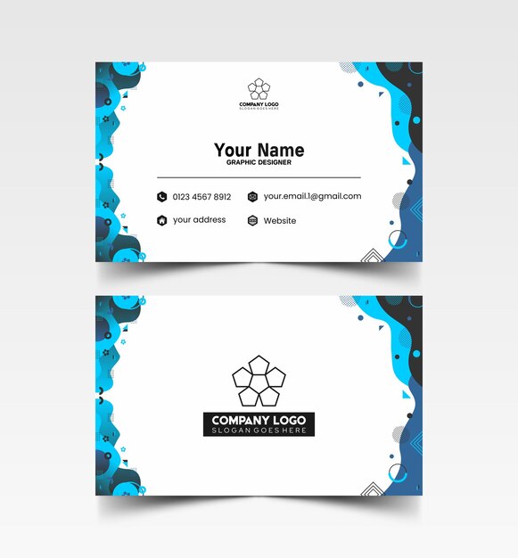 Modelo de diseño simple de nombre y tarjeta de identificación 9