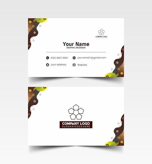 Modelo de diseño simple de nombre y tarjeta de identificación 9