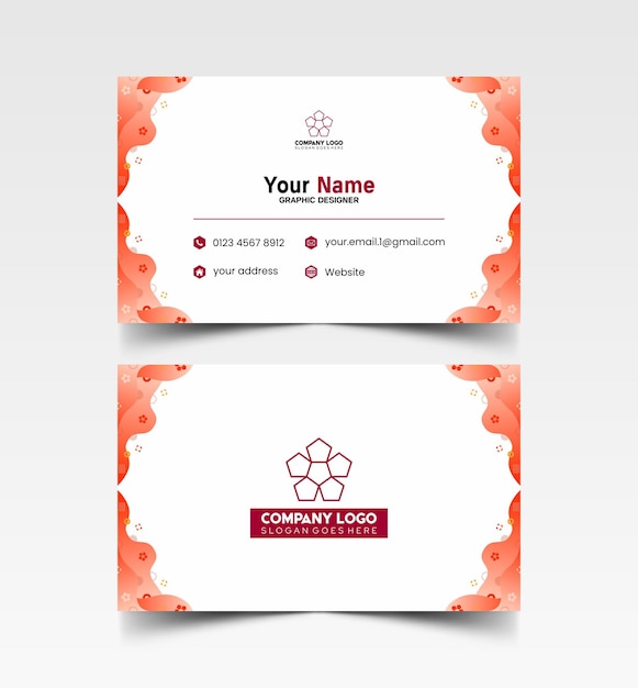 Modelo de diseño simple de nombre y tarjeta de identificación 9