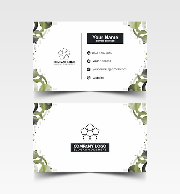 Modelo de diseño simple de nombre y tarjeta de identificación 9