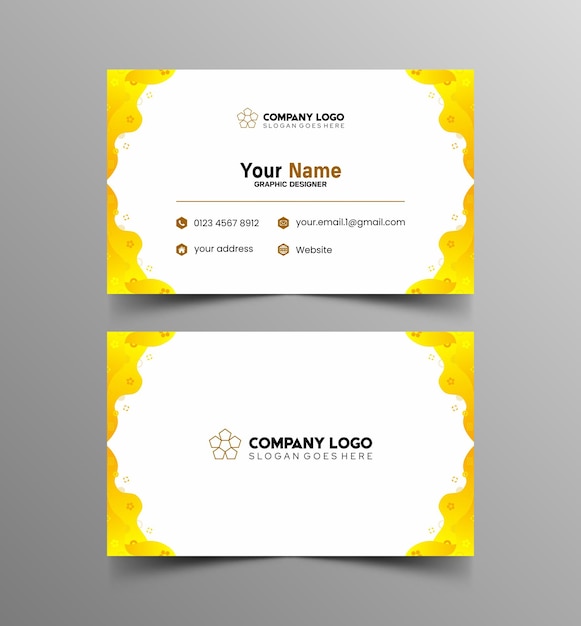 Modelo de diseño simple de nombre y tarjeta de identificación 9