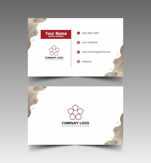 Modelo de diseño simple de nombre y tarjeta de identificación 9