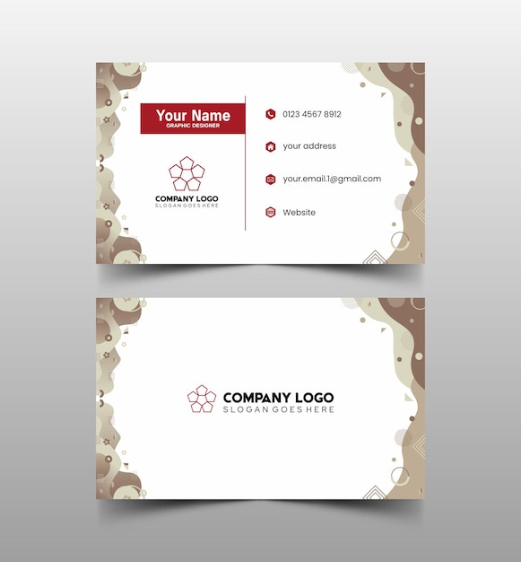 Modelo de diseño simple de nombre y tarjeta de identificación 9