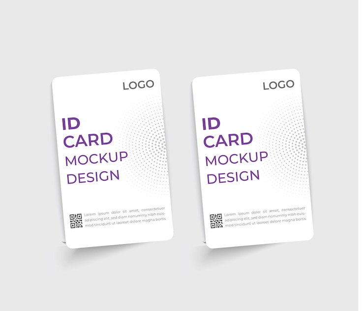 Modelo de diseño simple de nombre y tarjeta de identificación
