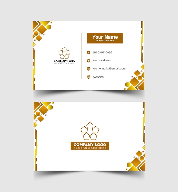 Modelo de diseño simple de nombre y tarjeta de identificación