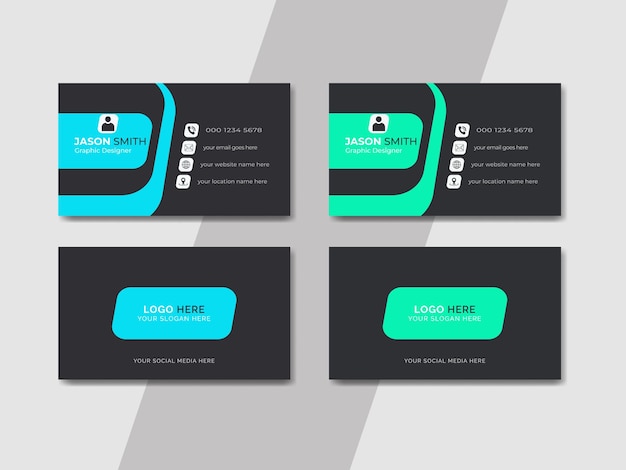 Modelo de diseño de tarjeta de visita moderno y creativo para la empresa