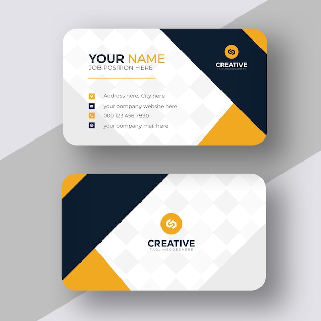 Modelo de diseño de tarjeta de visita o tarjeta de visita creativa moderna
