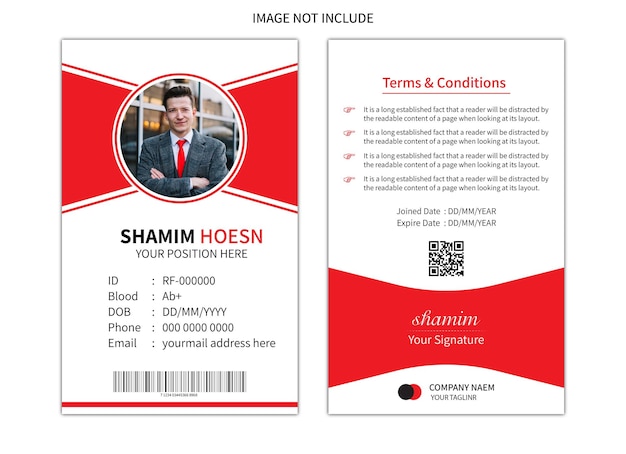 Modelo de diseño de tarjetas de identificación modernas