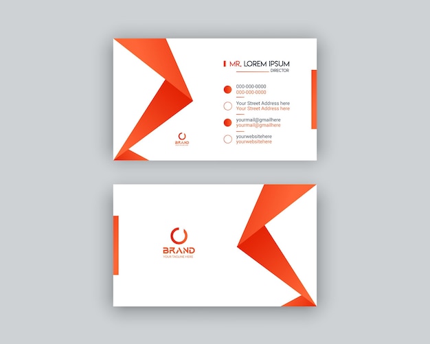 Modelo de diseño de tarjetas de visita corporativas modernas de calidad mínima para negocios