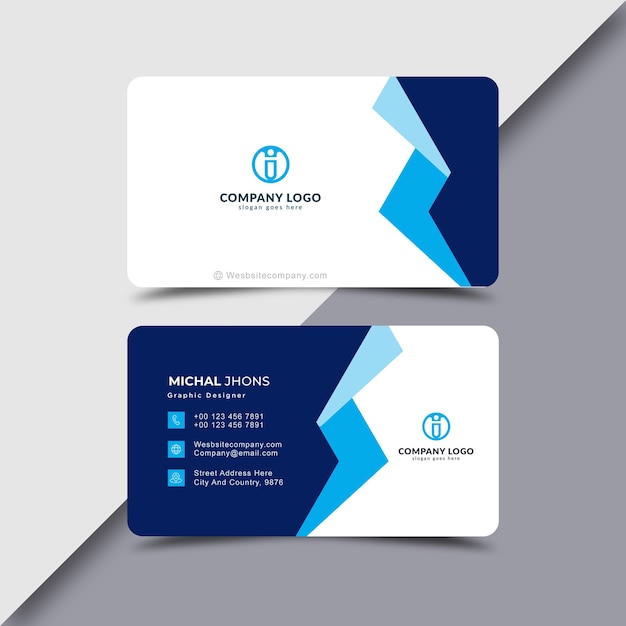 Modelo de diseño de tarjetas de visita creativas modernas