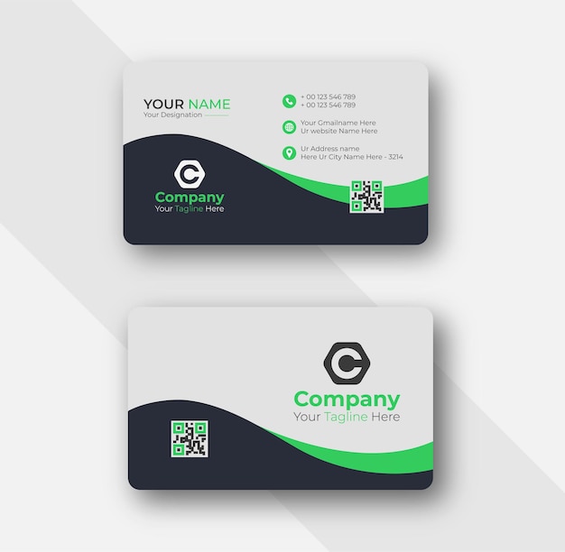 Modelo de diseño de tarjetas de visita moderno y creativo