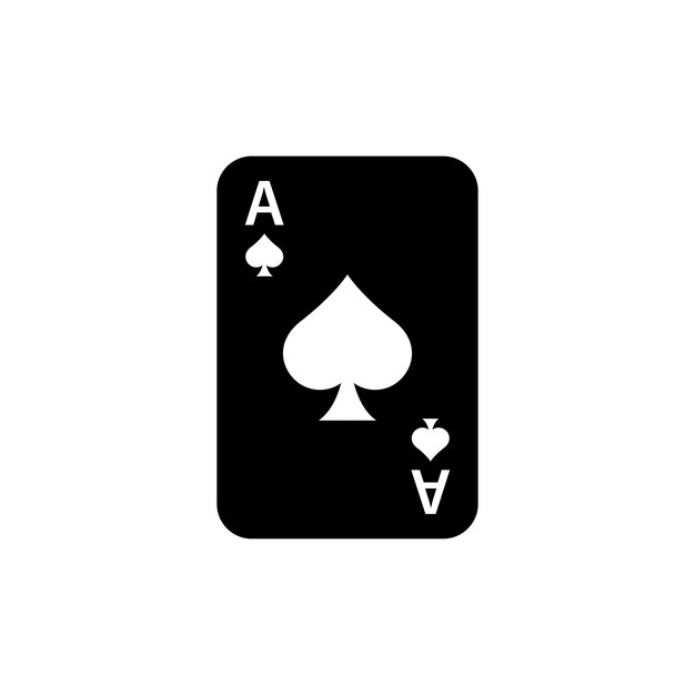 Modelo de diseño del vector del icono de la tarjeta de póquer