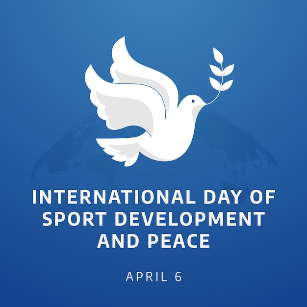 Modelo de diseño vectorial del Día Internacional del Deporte para el Desarrollo y la Paz eps 10