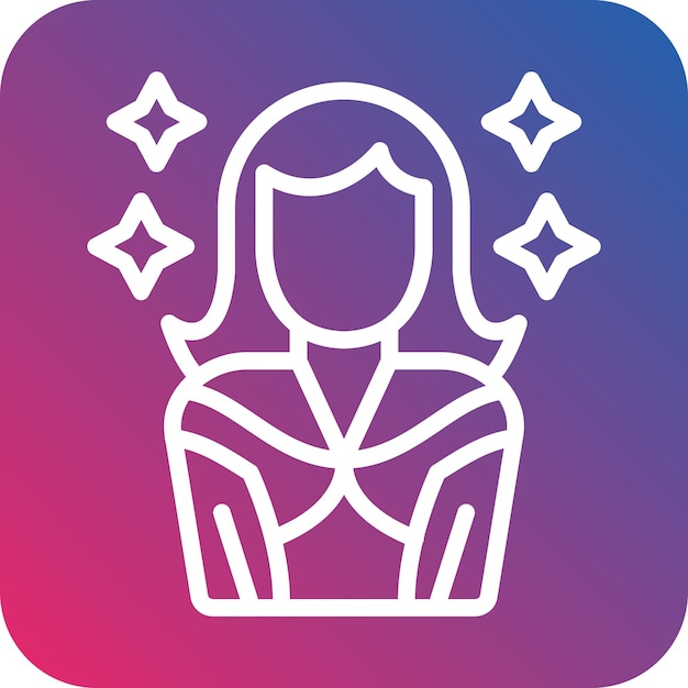Modelo de diseño vectorial Estilo de icono femenino