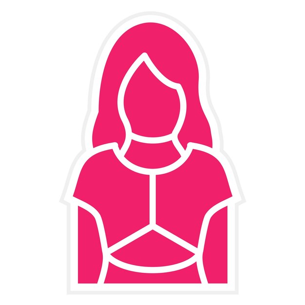 Modelo de diseño vectorial Estilo de icono femenino