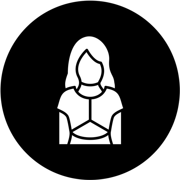 Modelo de diseño vectorial Estilo de icono femenino