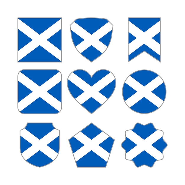 Vector modelo de diseño vectorial de formas abstractas modernas de la bandera de escocia