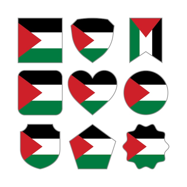 Modelo de diseño vectorial de formas abstractas modernas de la bandera de Palestina