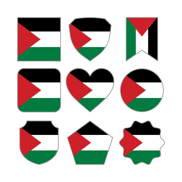 Vector modelo de diseño vectorial de formas abstractas modernas de la bandera de palestina